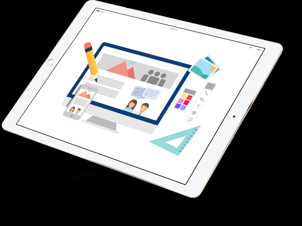 Tablet grafischer Darstellung Webdesign