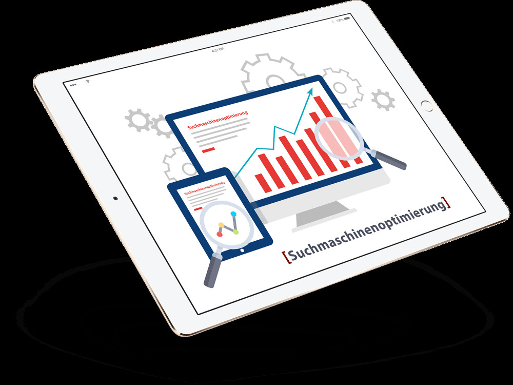 Tablet mit SEO Darstellung